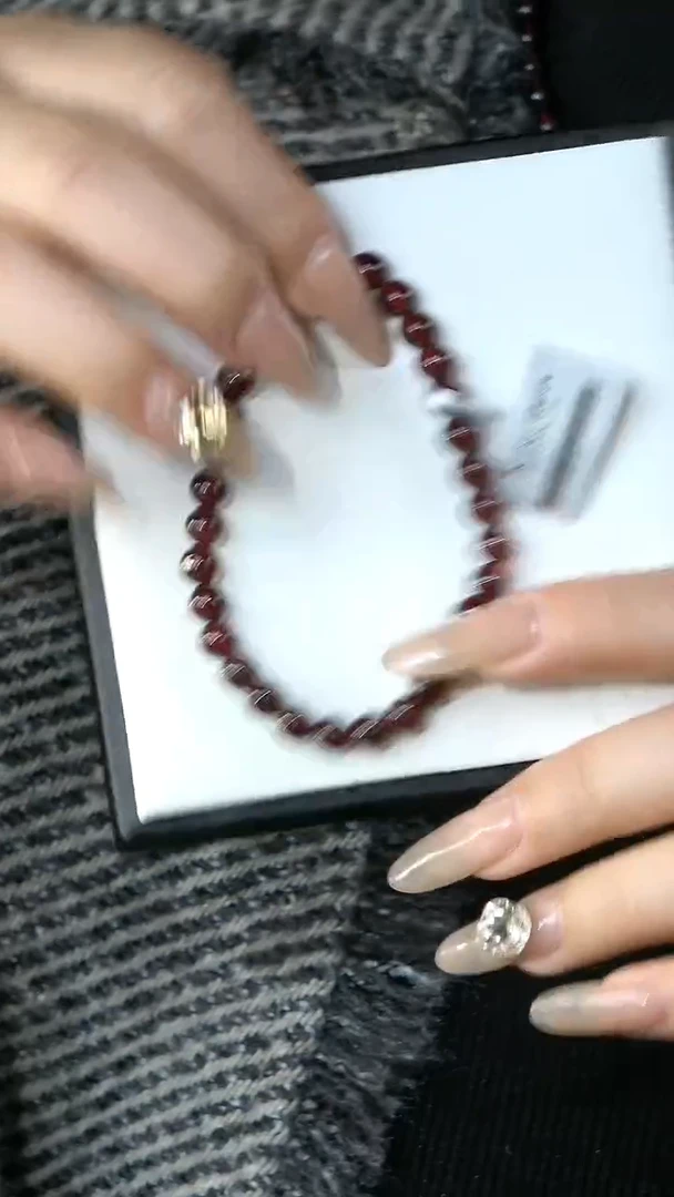 【闪购商品】石榴石手链未镶嵌单圈手链