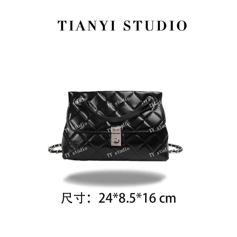 【TY】SKL-7501-黑色 轻奢高级韩版单肩潮流时尚简约女包