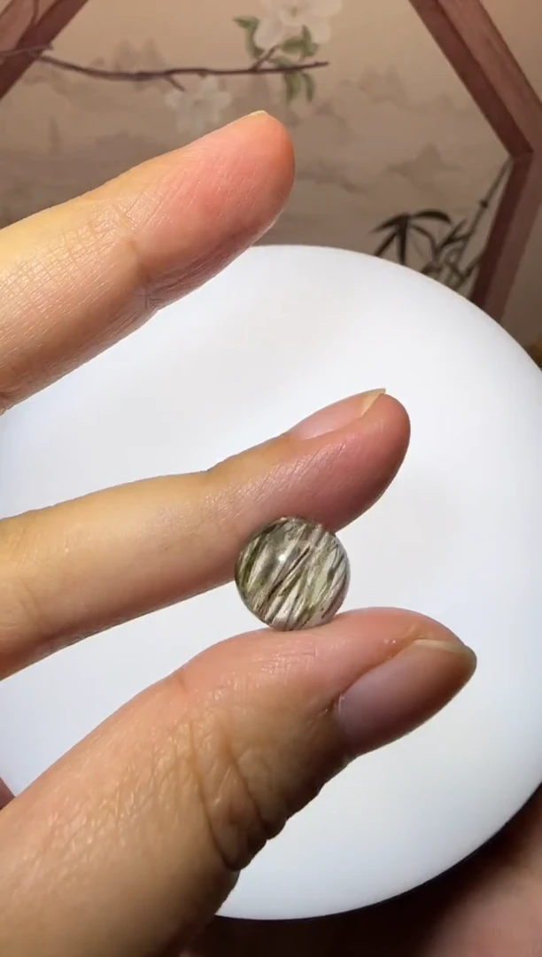 未镶嵌珠宝半成品水晶11mm黑金超七单珠