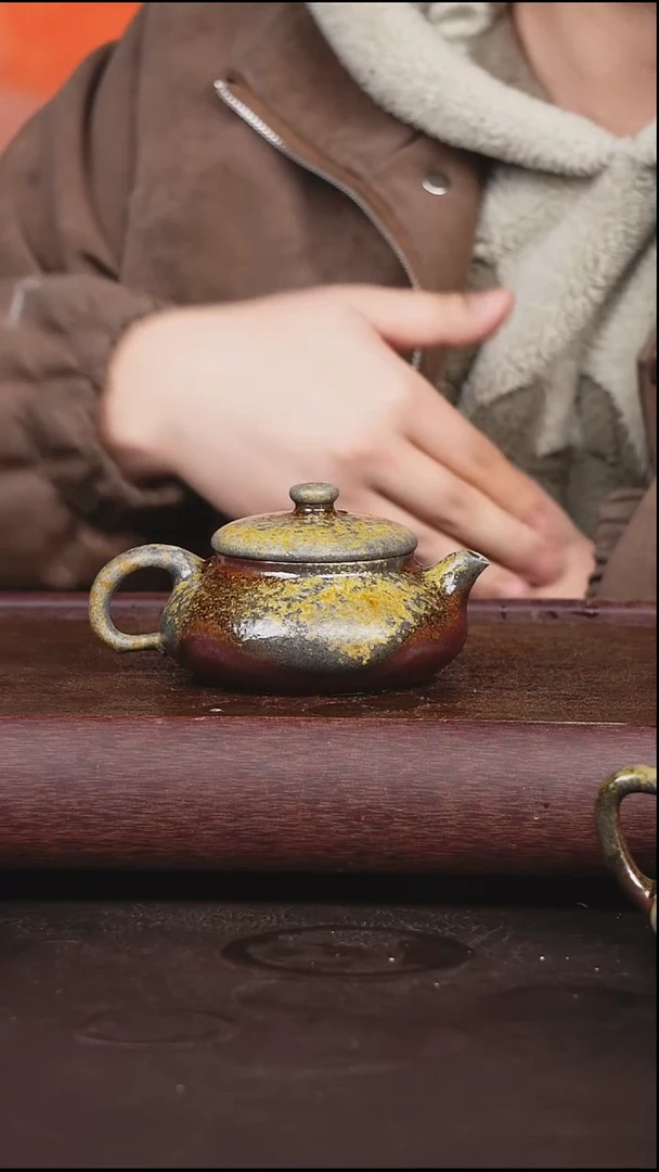 茶壶紫砂柴烧 壶