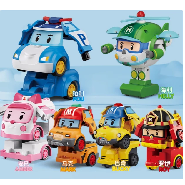 趣味益智玩具-变形警车珀利&罗伊