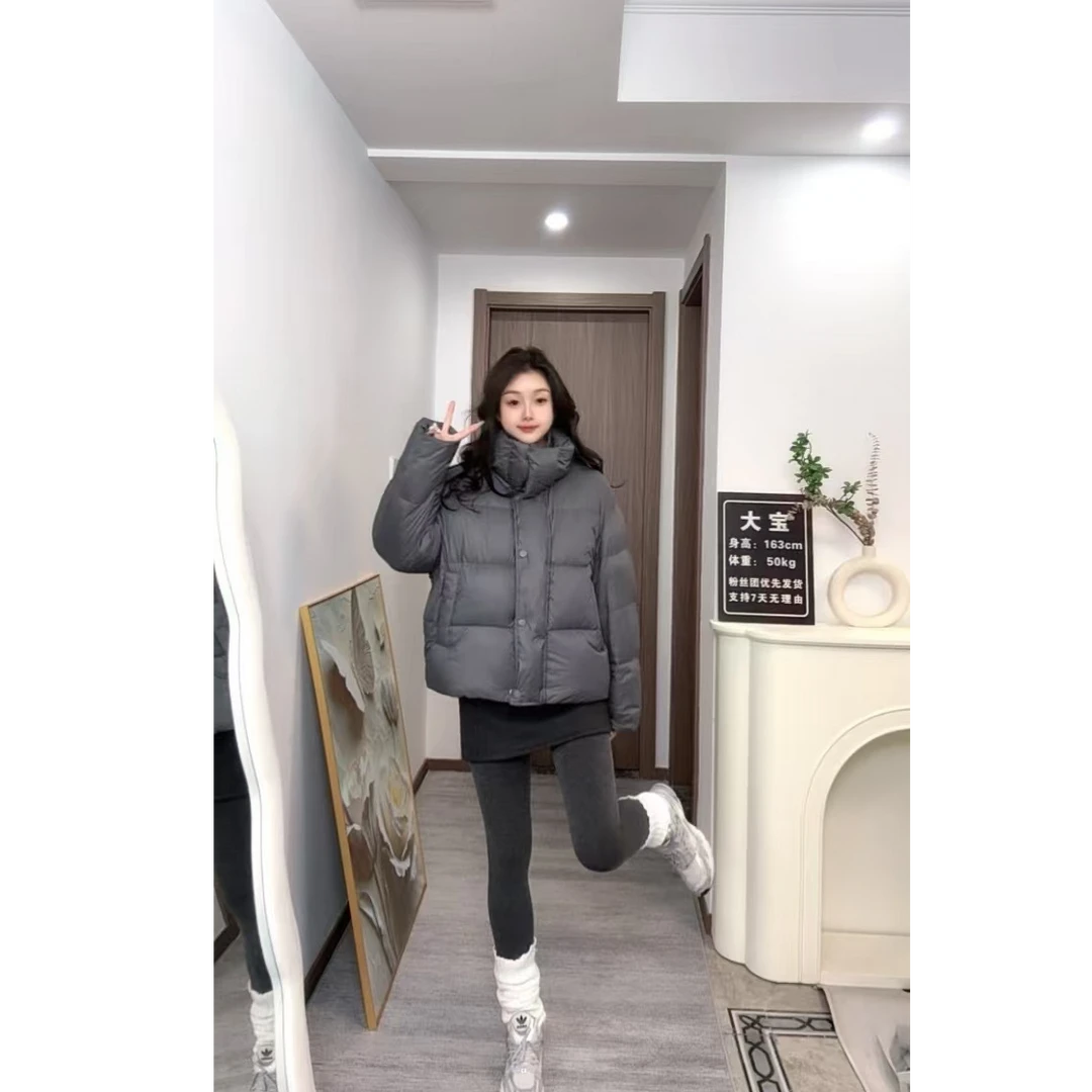 DA BAO【小肯豆】针织领泡芙鸭绒女士羽绒服