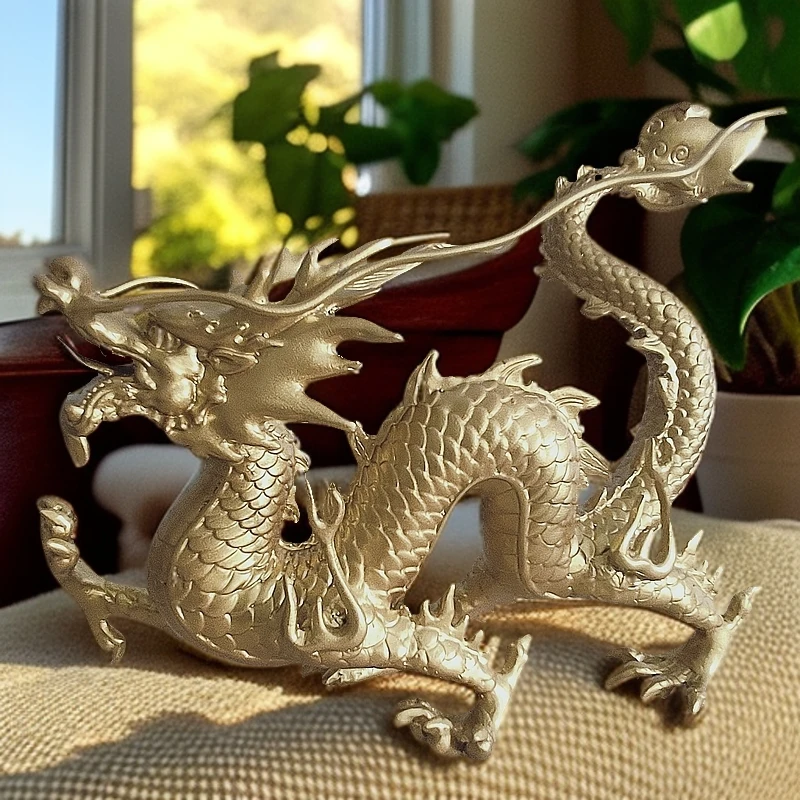 风生水起复古铜龙摆件工艺品生肖龙家居装饰品客厅玄关桌面摆设