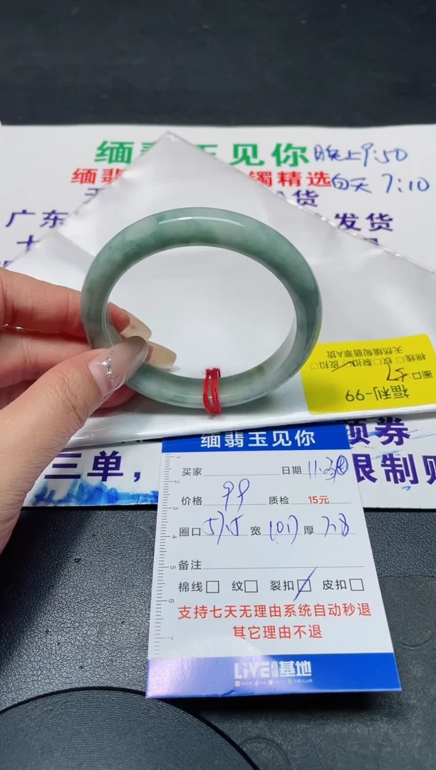 未镶嵌手镯翡翠57.5/001