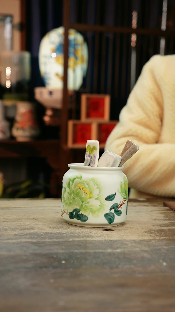 【闪购商品】瓷片景德镇纯手工釉下彩精品花瓶