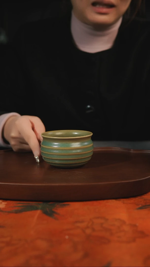 杯子 玄纹 柴烧 汝州原产地原矿仿古老釉