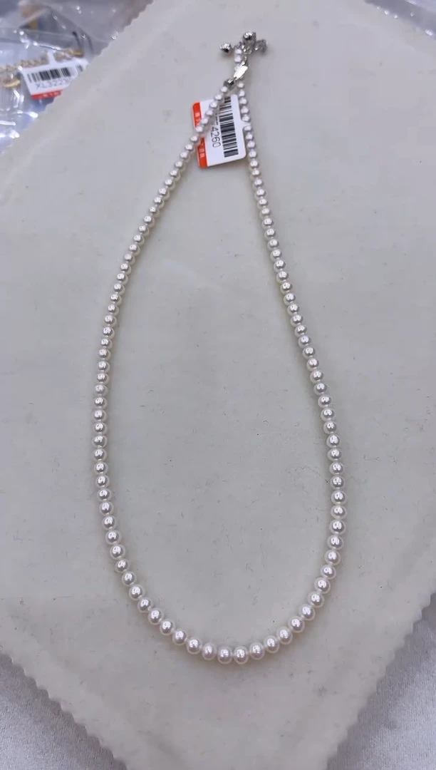 淡水珍珠银S925镶嵌颈饰XL3747