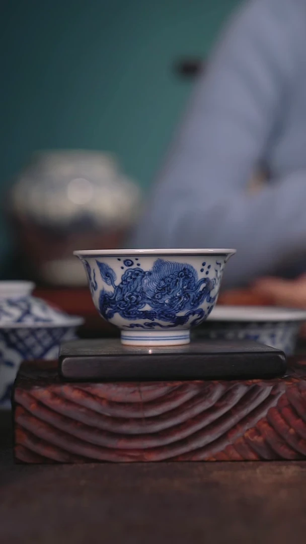 【闪购商品】青成弘器 柴窑狮子杯