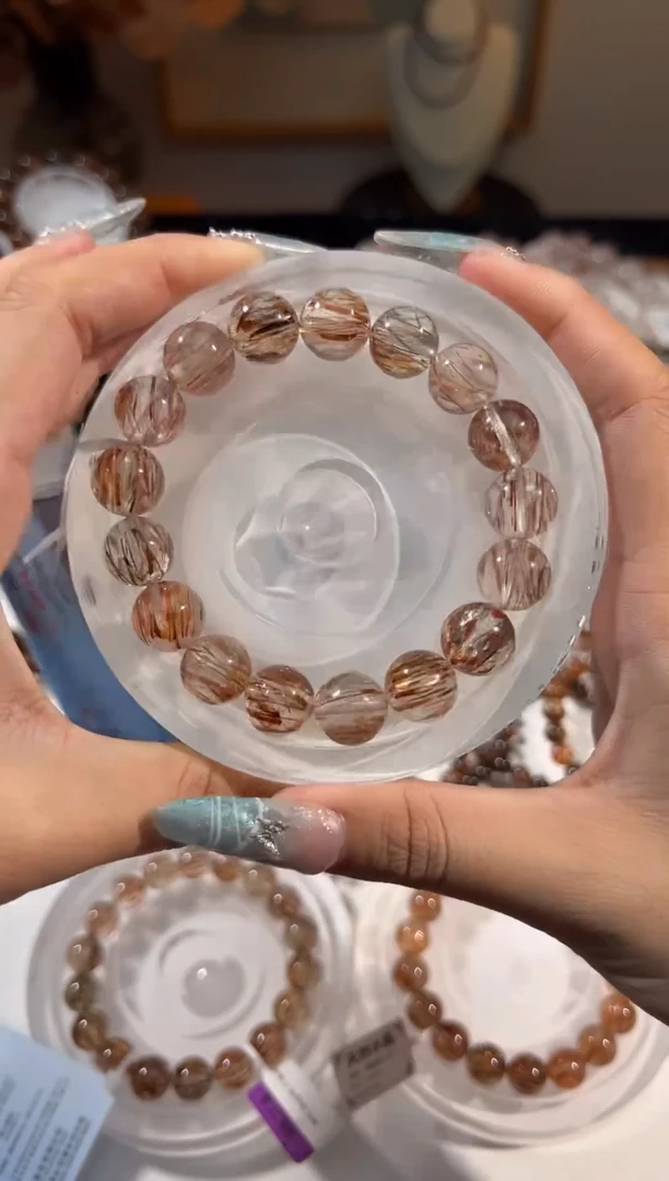 水晶手链未镶嵌黑金超七13+