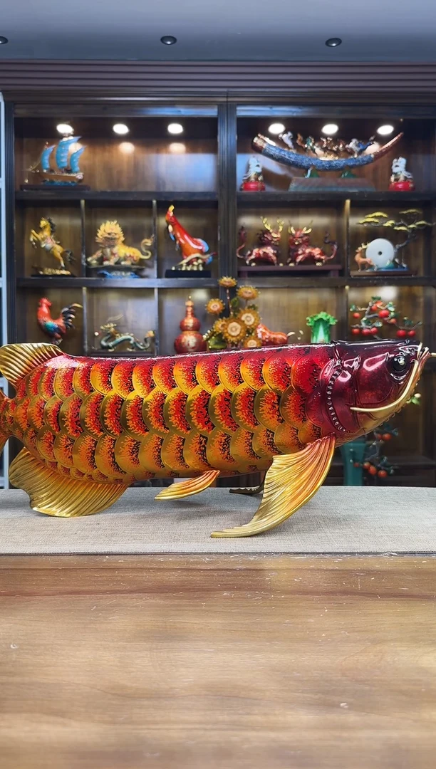 黄铜꧁****꧂老款特大号金龙鱼 长度68CM 不要底座