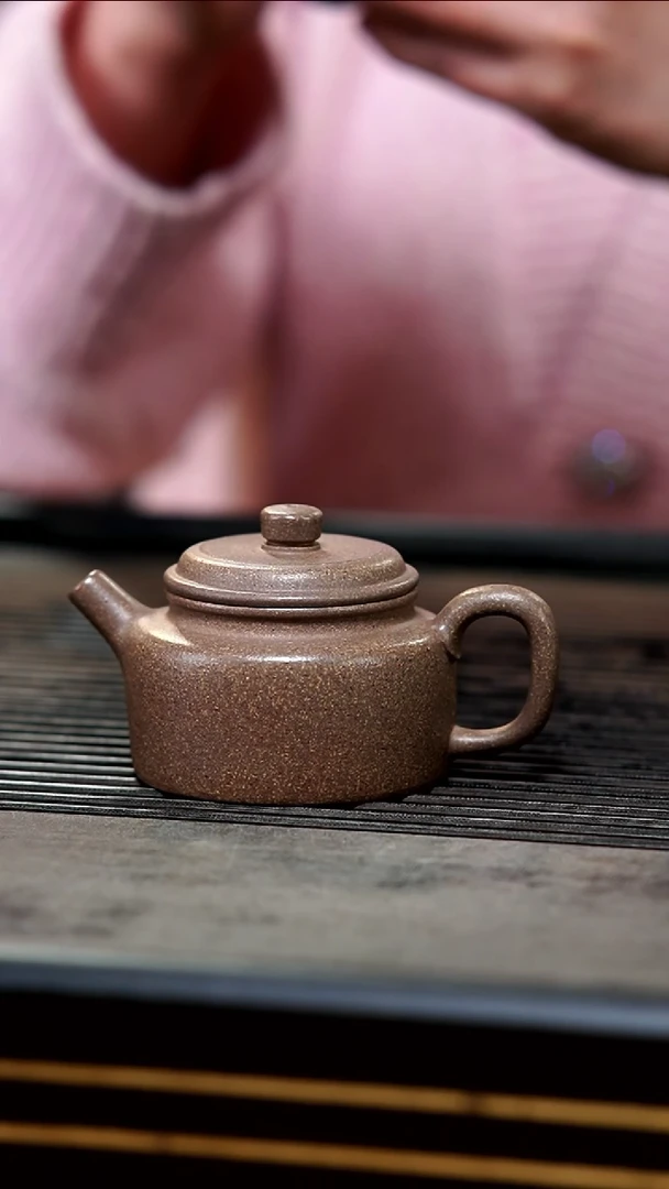 【闪购商品】紫砂茶壶11-全手冷金黄小德钟130cc