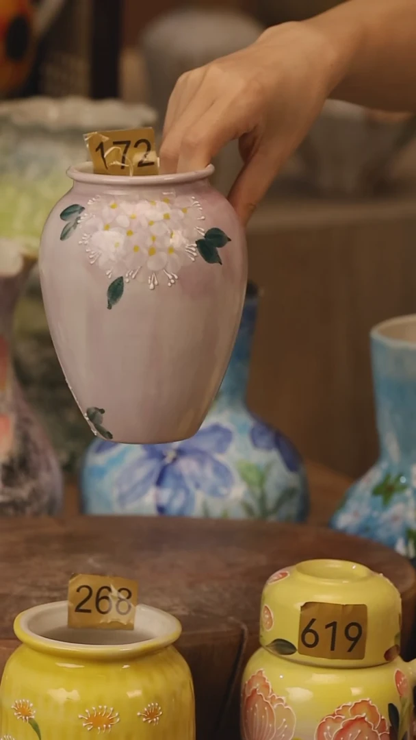 陶瓷172景德镇设计师手作花器摆件侘寂风