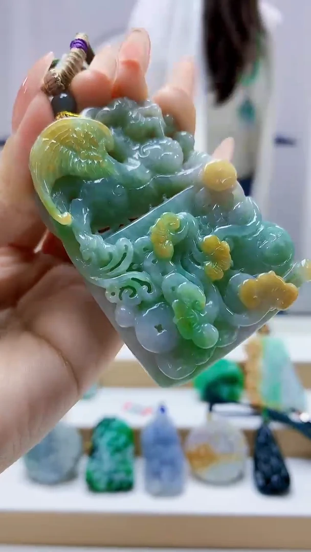 未镶嵌定制翡翠3099ty-毛货挂件140