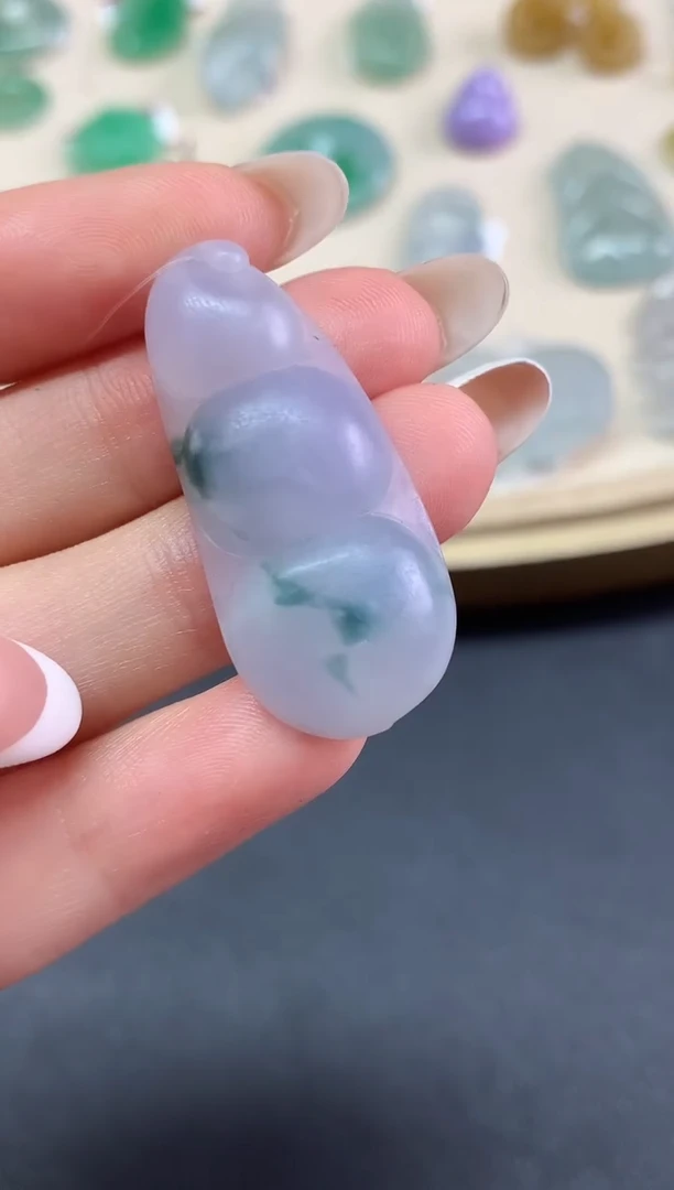 未镶嵌定制翡翠毛货吊坠|3800