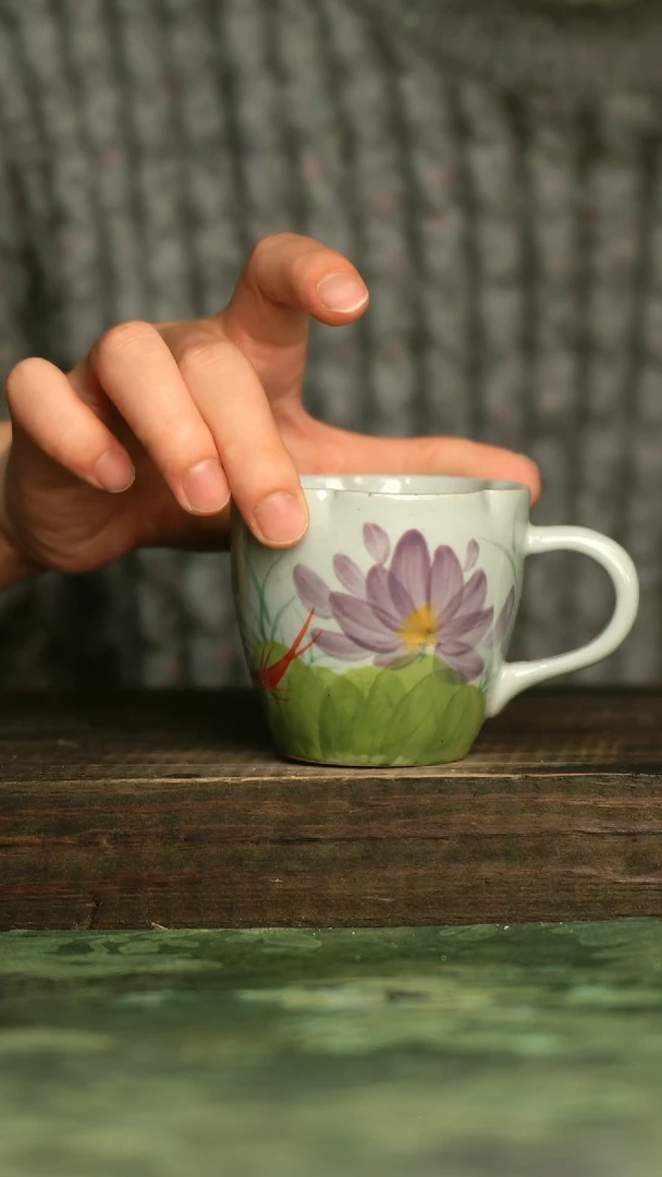 陶瓷青诗集手工手绘瓷器