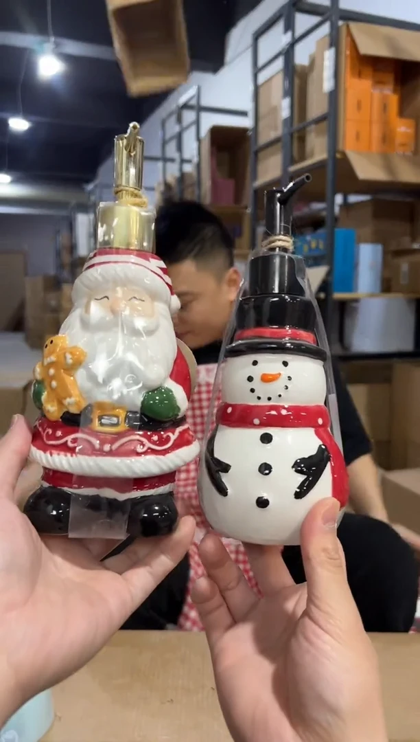 【闪购商品】杯圣诞老人加雪人按压瓶2件套微瑕