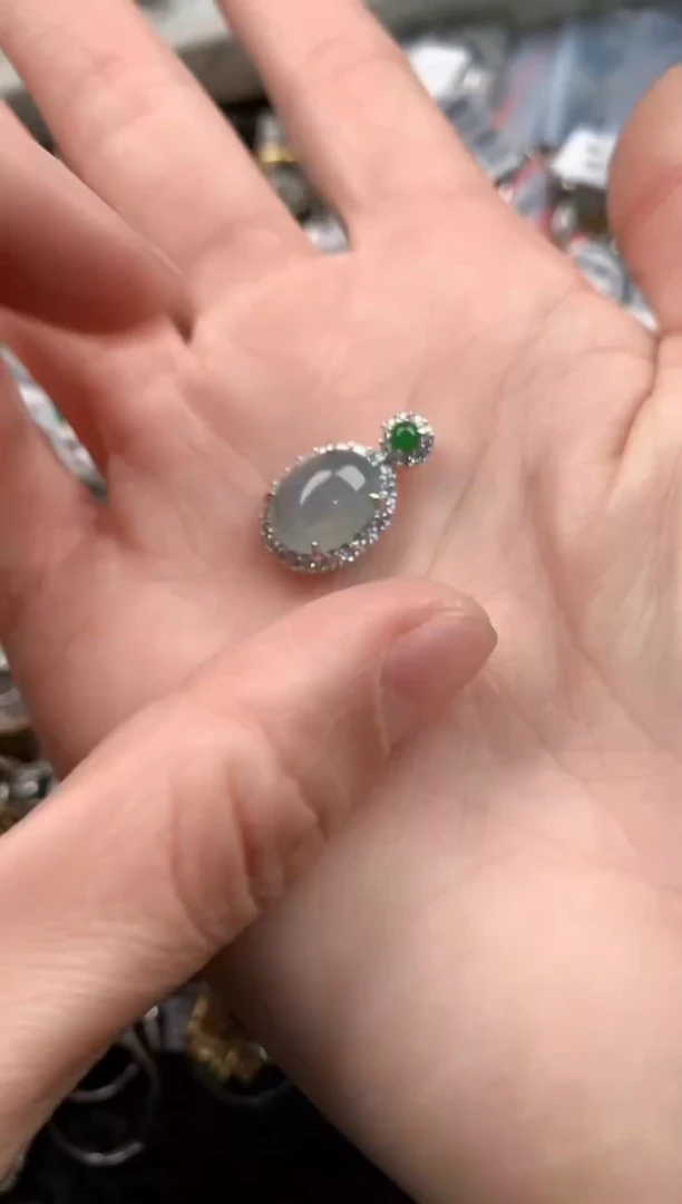 银S925镶嵌戒指翡翠1        7