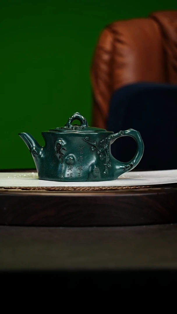 宜兴原矿高端紫砂 蒋氏官绿泥240cc