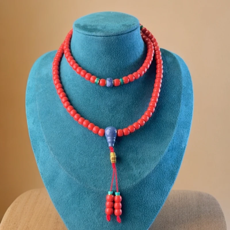 项链 Y5013老型珠8m陌陌红多宝设计