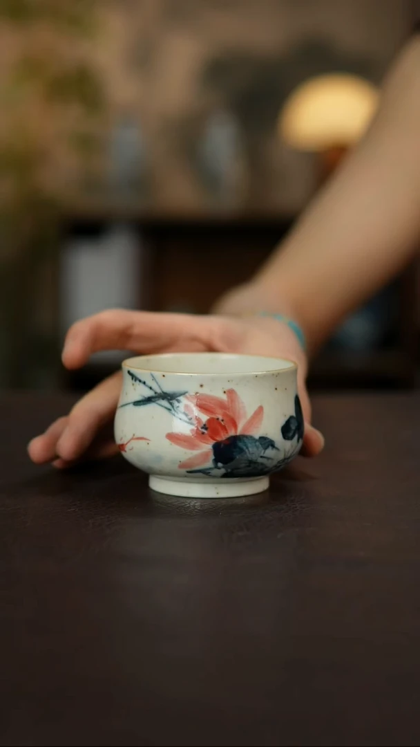 杯景德镇陶瓷杯碗柴烧多人