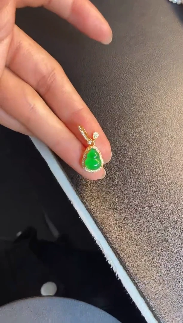 吊坠(不含链)银S925镶嵌翡翠1