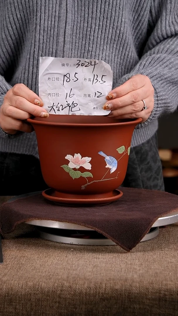 紫砂花盆花卉工艺3024+z