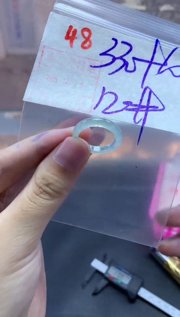 未镶嵌定制翡翠戒圈12#340毛货需精细抛光