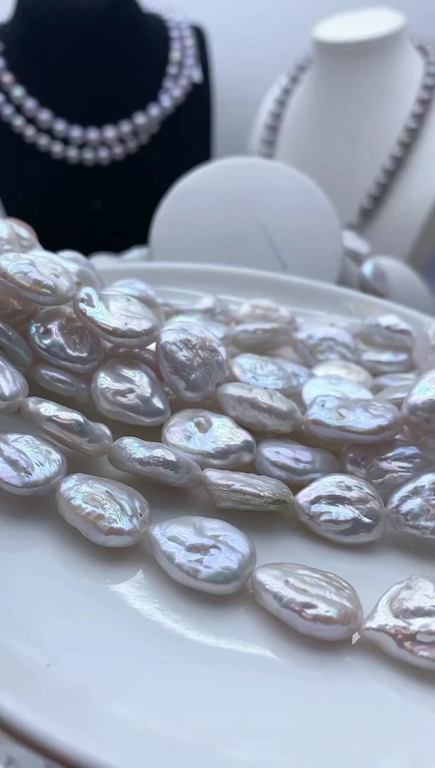 【闪购商品】淡水珍珠颈饰钛钢90