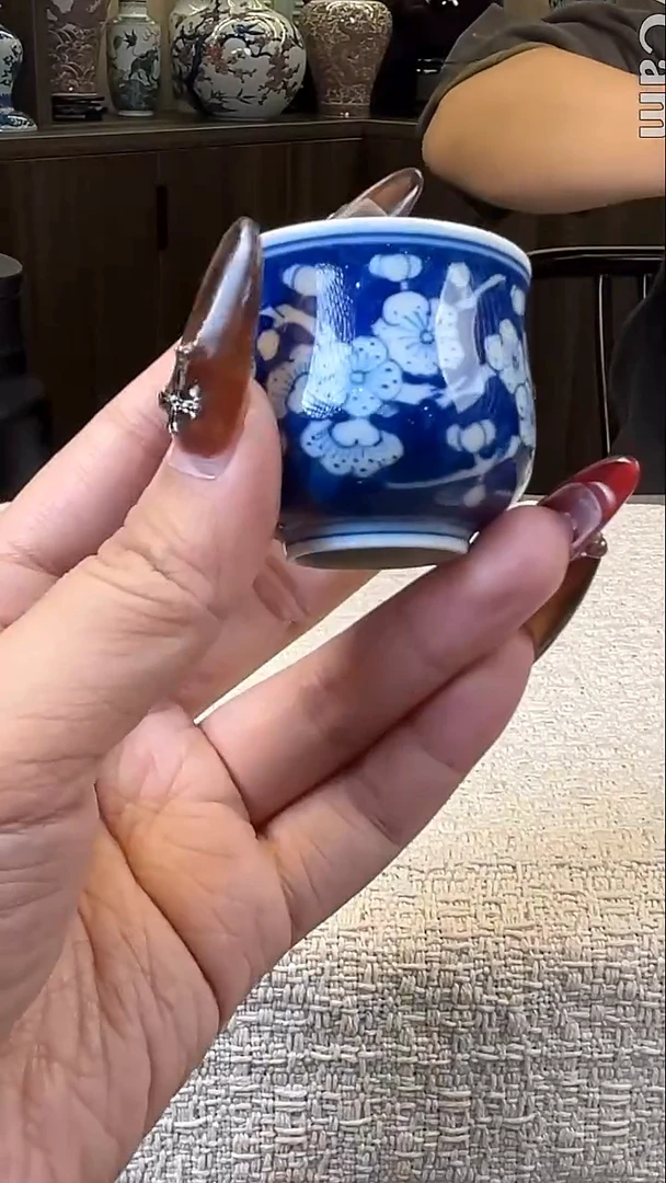 瓷片景德镇毛仔柴窑杯