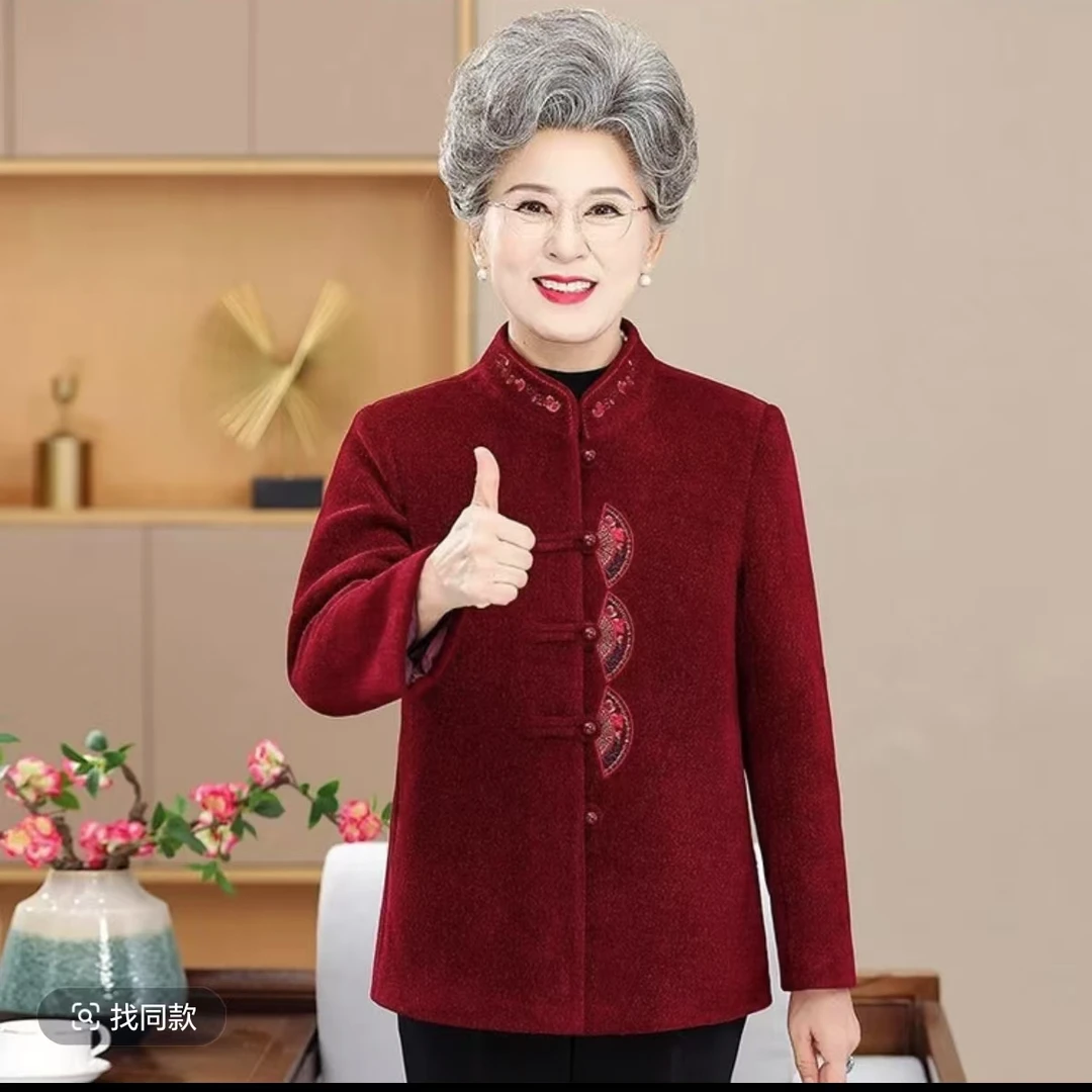 7790新款妈妈装时尚宽松大码新款秋冬新款妈妈装时尚梦佳佳