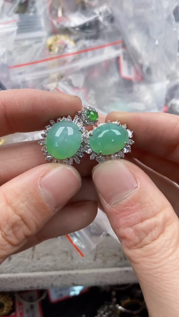 银S925镶嵌戒指翡翠777   4