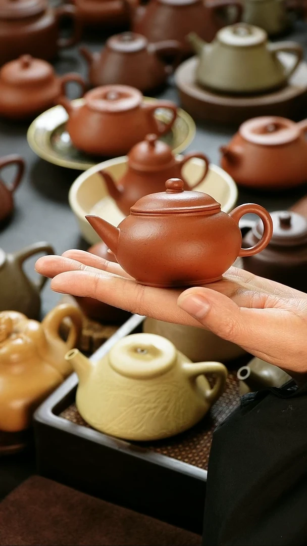 茶壶紫砂朱泥福记水平85cc