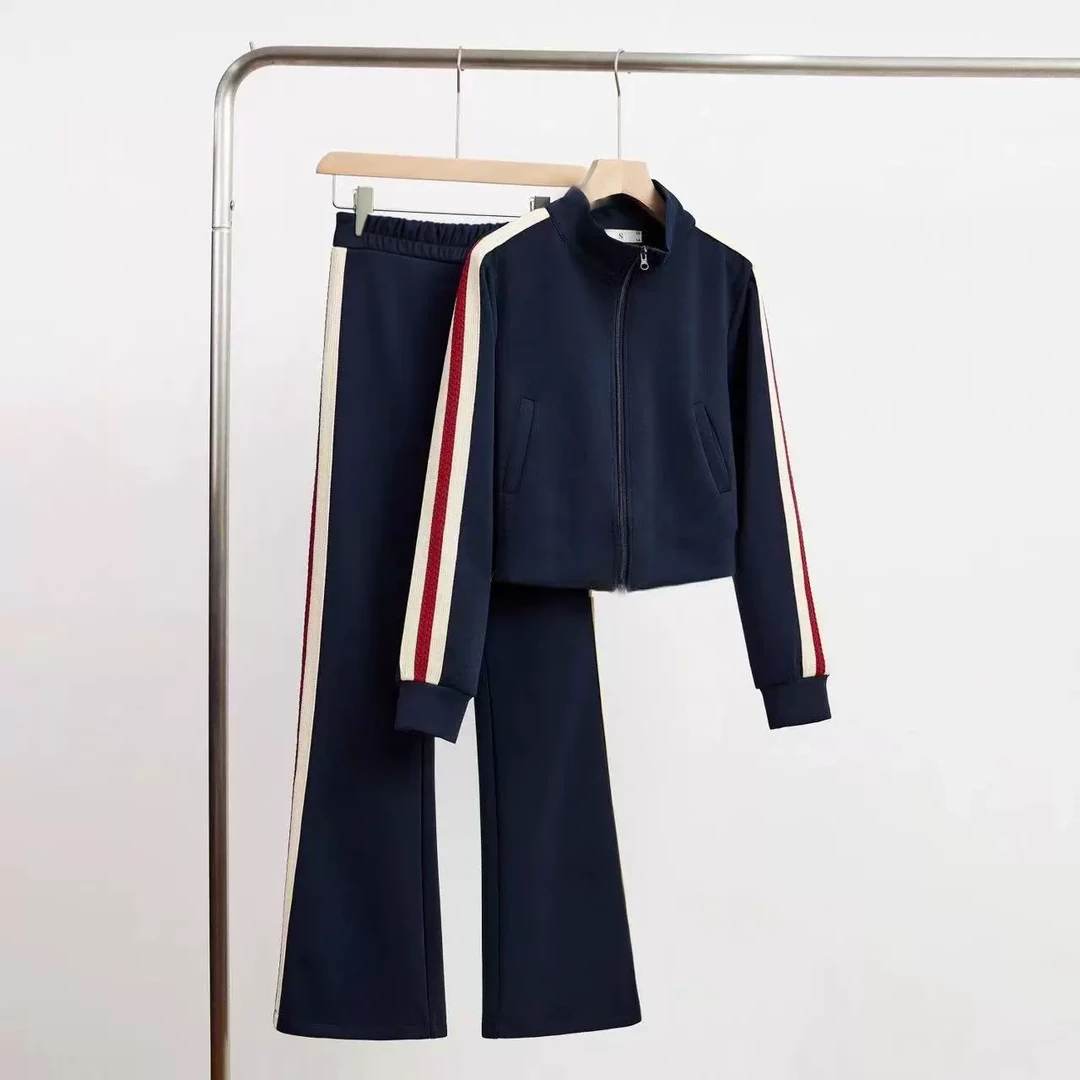 25041新款秋休闲运动套装女时尚洋气减龄显瘦卫衣卫裤两件秋季