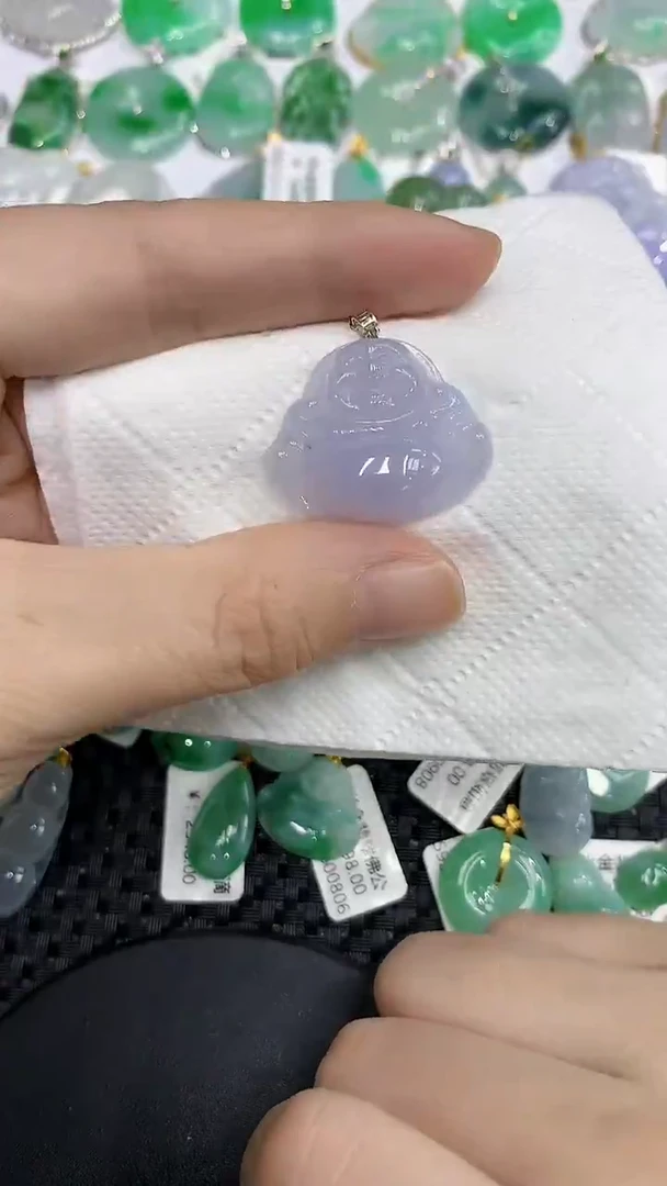 颈饰18K金镶嵌翡翠1111111111111