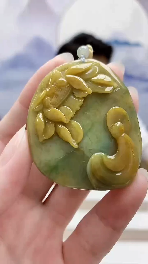 未镶嵌定制翡翠1502ry-毛货挂件27
