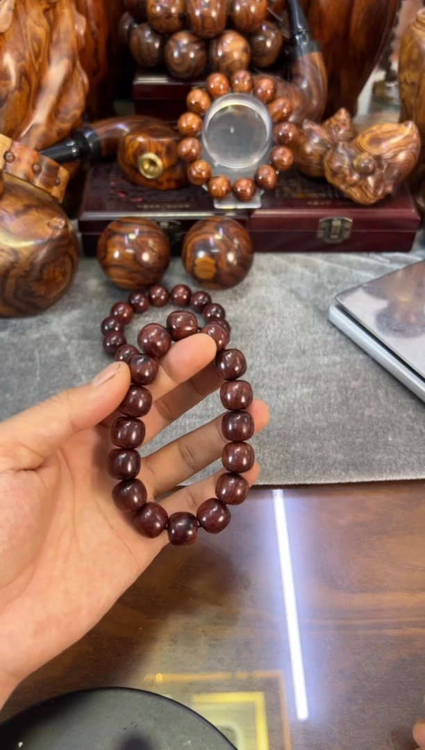 【闪购商品】黄花梨/降香黄檀手串/手链海南黄花梨1314老型桶珠手串