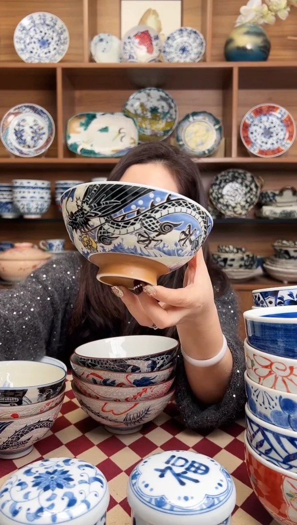 【闪购商品】瓷片海波龍14cm大饭碗