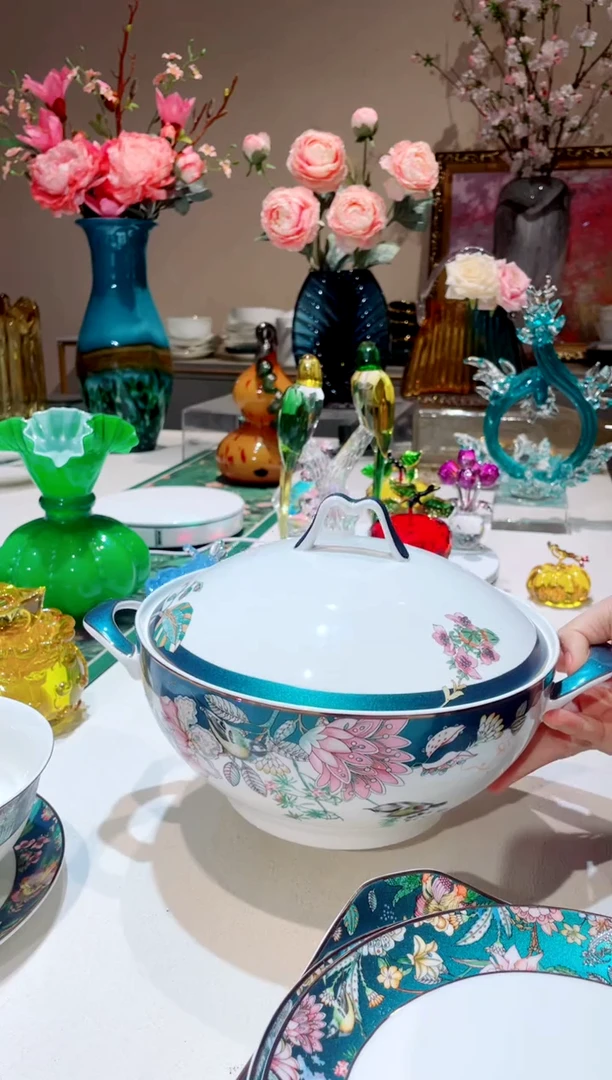 【闪购商品】琉璃手工艺品绿野仙踪   带盖汤碗1只