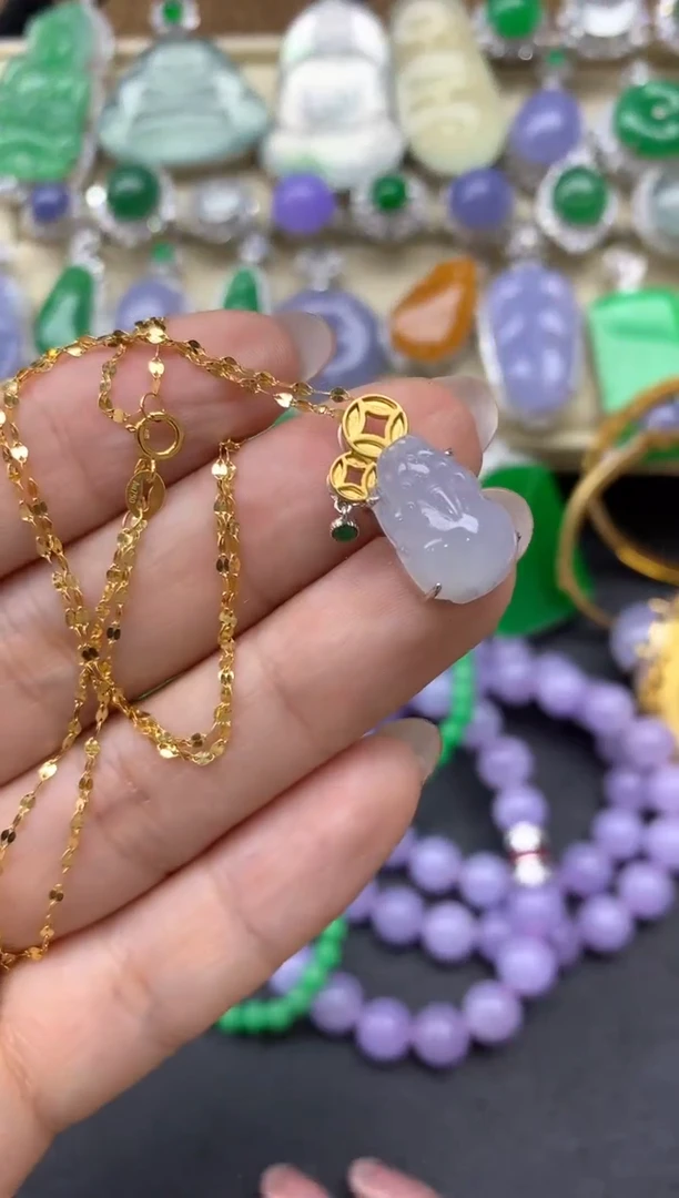 【闪购商品】翡翠颈饰18K金镶嵌366-中国好珍宝