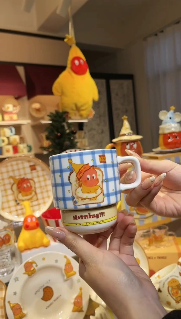 【闪购商品】瓷喜上陶链接发图片款餐具杯