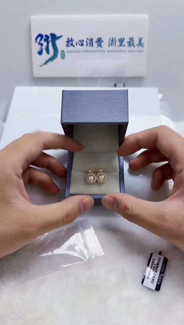 银S925镶嵌海水珍珠DA a380耳饰8