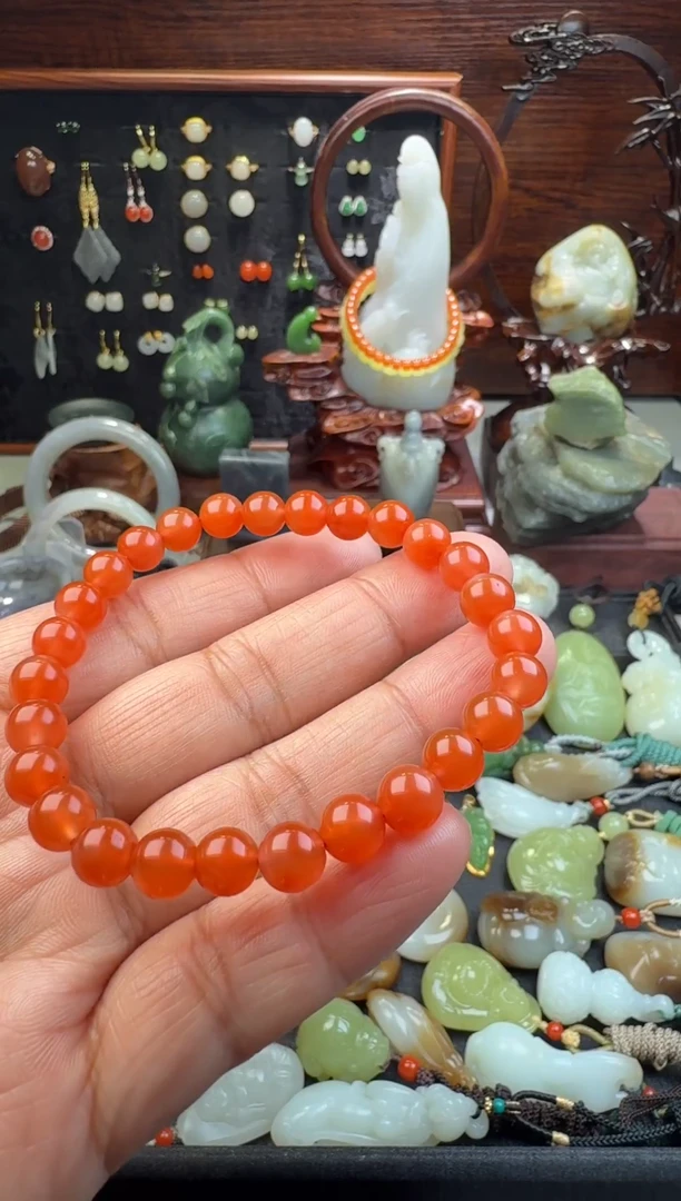 颈饰未镶嵌南红玛瑙南红