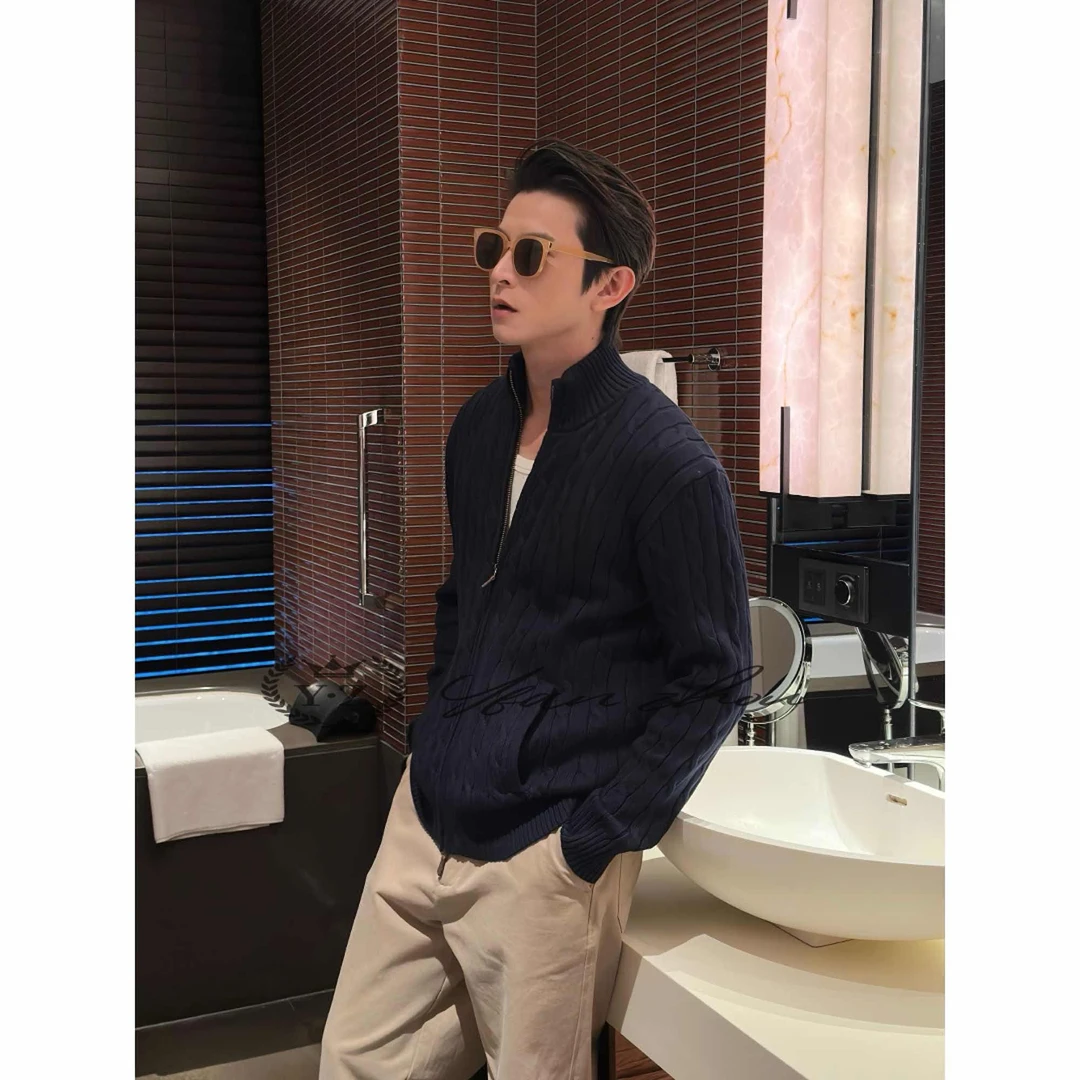 [YFan*绅]还原重工海岛棉全拉重工提花老钱风针织高定毛衣