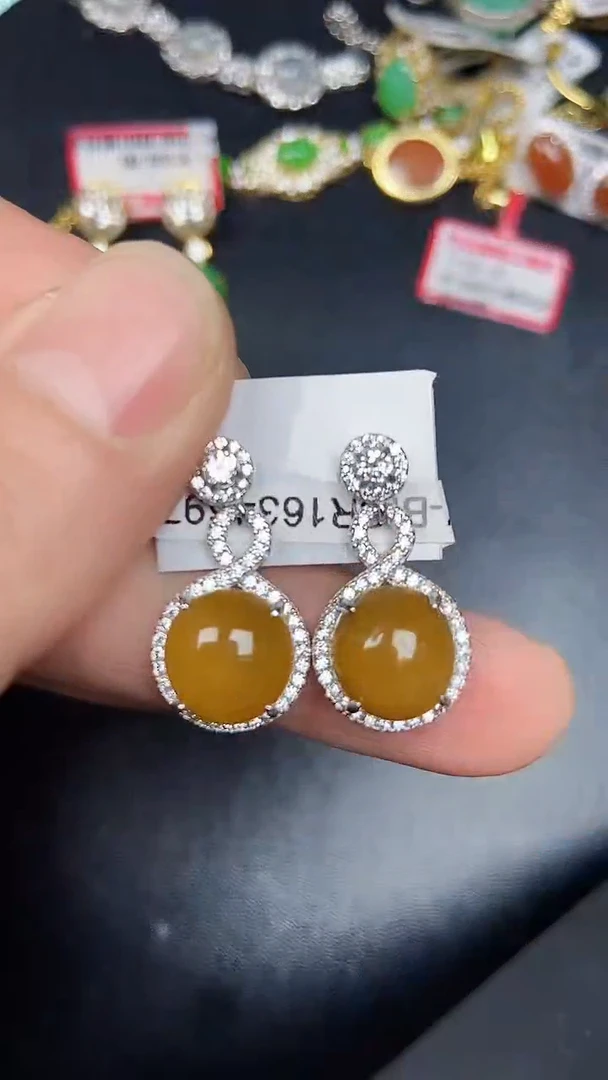 银S925镶嵌戒指翡翠8000