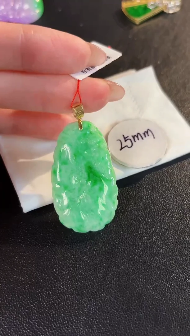 【闪购商品】翡翠颈饰18K金镶嵌缅料A货/支持复检/一件