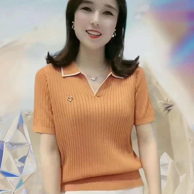 新款洋气高档女装时髦爆款百搭纯色上衣时尚减龄显瘦V领打底衫