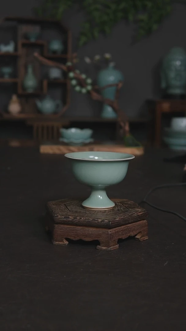 摆件陶高足杯全品