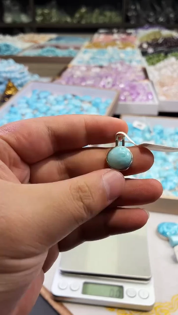 未镶嵌针钠钙石（海纹石）吊坠(不含链)17号