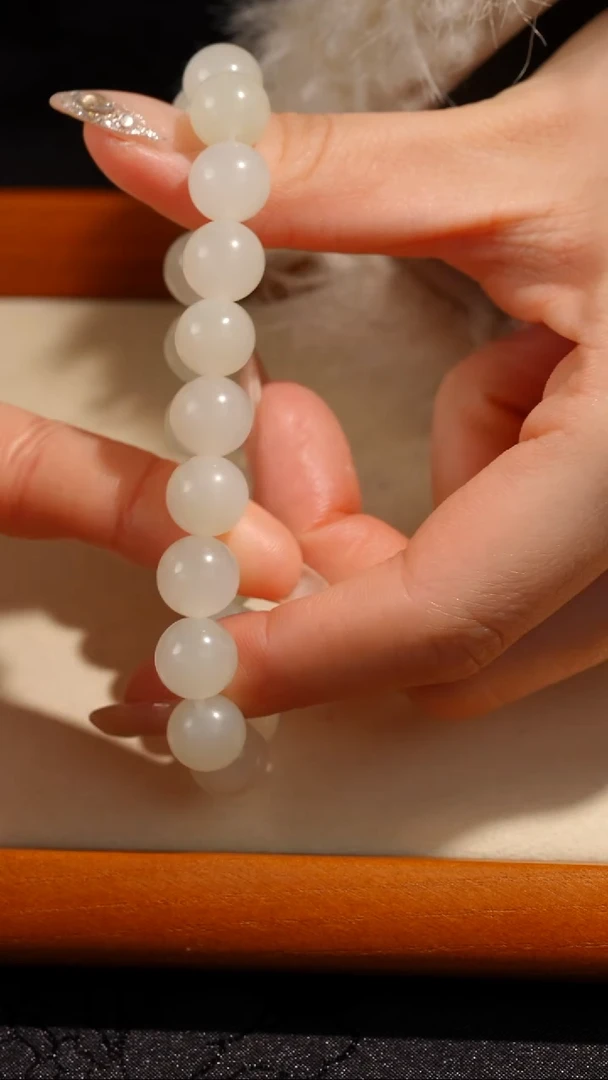 未镶嵌手串和田玉（白玉）和田玉白玉手串