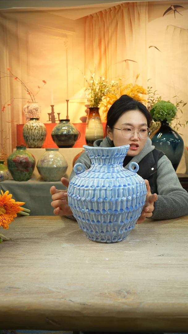 高 27口12陶瓷花瓶花器